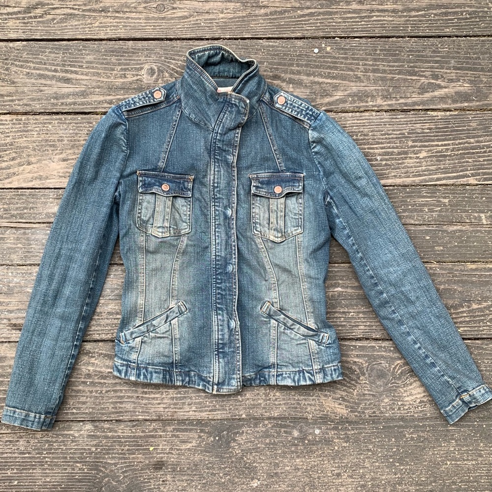 Denim Jacket Military Style